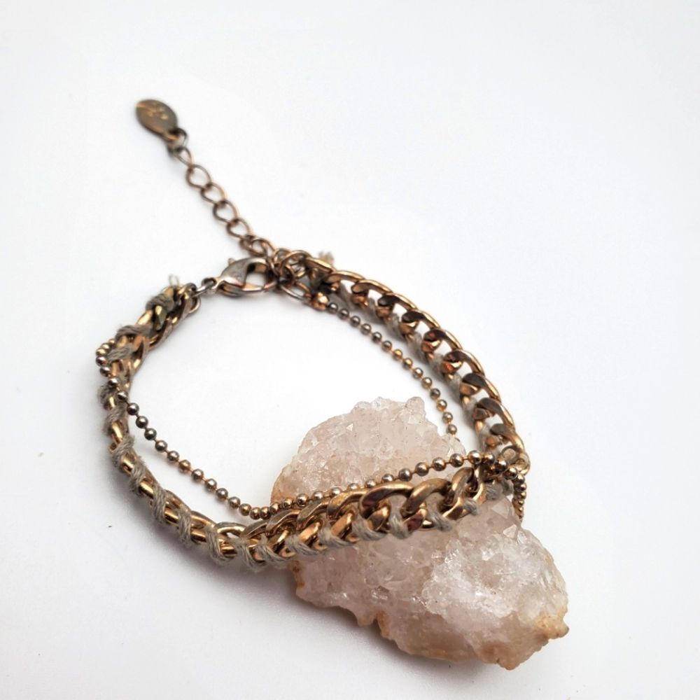 Steampunk braided chain bracelet